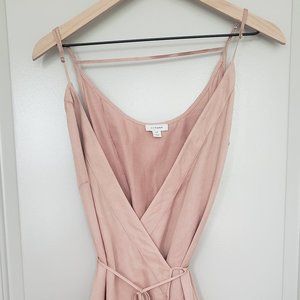 Cuyana Quartz Linen Wrap Dress in Small